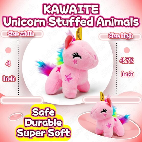 Amazon.com: Light Pink Unicorn Stuffed Animals, Kawaii  Light Pink Unicorn Stuffed Animals Kawaii Plushies for Girls and Boys Toy